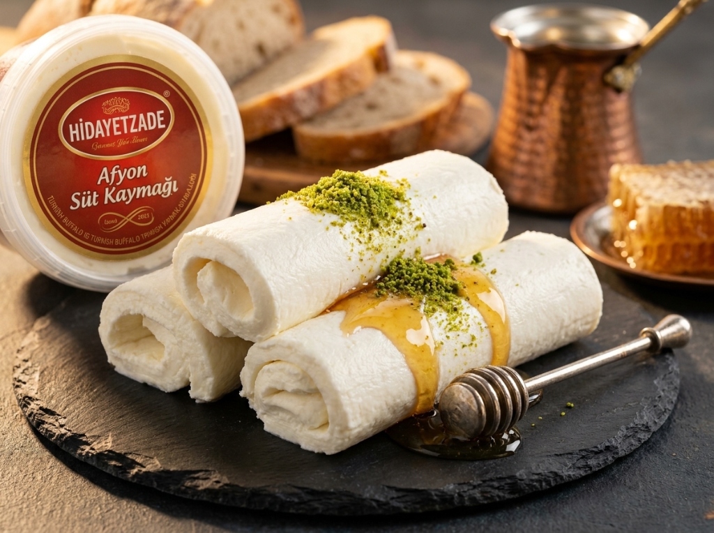 HİDAYETZADE Afyon Rulo Süt Kaymağı - Hakiki Doğal Afyon Mandıra Ürünü